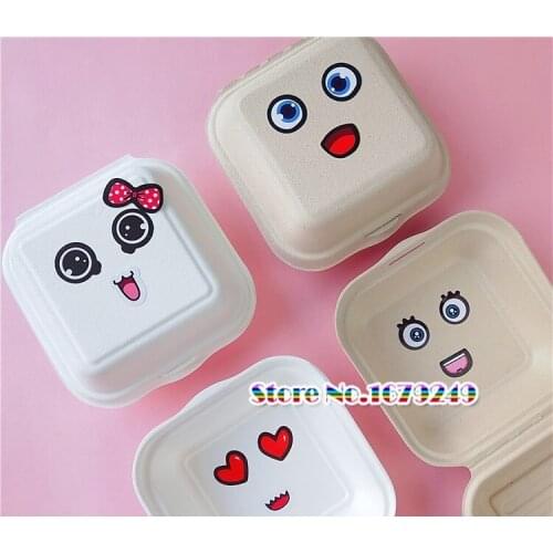 14X14X5CM Waterproof Disposable And Anti-Oil rice Food Box, Fried Food Take Out Box,takeout containers,cake box.100pcs/lot