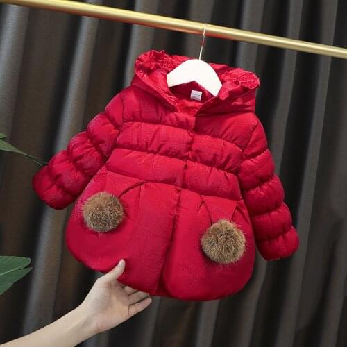 Red bubble coat baby clothes toddler girl winter clothes bow kids jackets for girls toddler jacket infant clothes princess coat