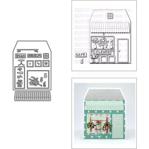 2021 New Cafe Boutique Builder Metal Cutting Dies for DIY Scrapbooking Decor and Card Making Paper Craft Embossing No Stamps