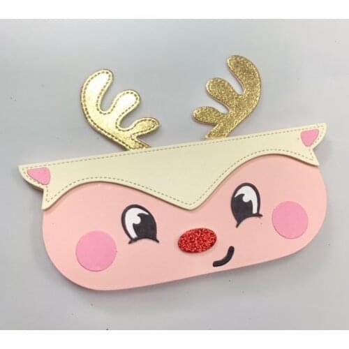 Reindeer Bag Topper Metal Cutting Dies DIY Scrapbooking Card Stencil Paper Craft Handmade Album Handbook Decoration