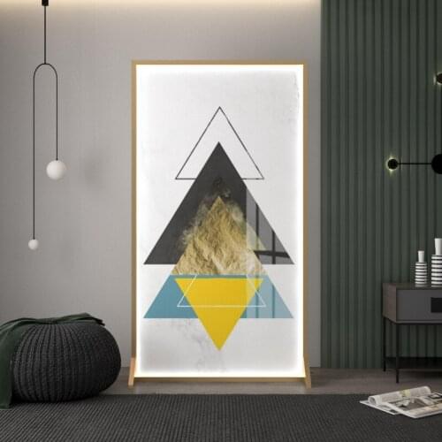 Nordic style landing entrance entrance custom art screen partition living room small apartment metal mobile screen