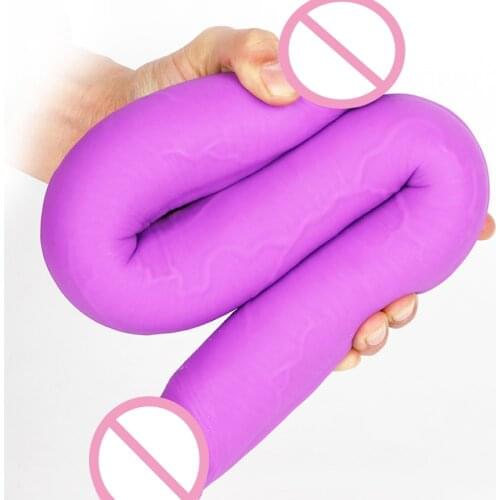 Soft Flexible Double Dildos Artificial Penis Big Anal Butt Plug Anus Expansion Vagina Stimulator Sex Toys for Women Gay Lesbian