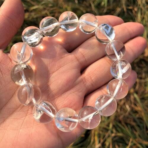 Natural Colorful Rainbow Rock Quartz Bracelet Energy Round Beads Crystal Healing Stone Women Men Fashion Jewelry Gift