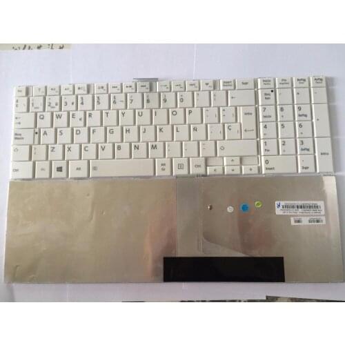New Spanish keyboard for Toshiba C850 C855D C855 C870 C870D C875 C875D L875 L875D laptop sp white