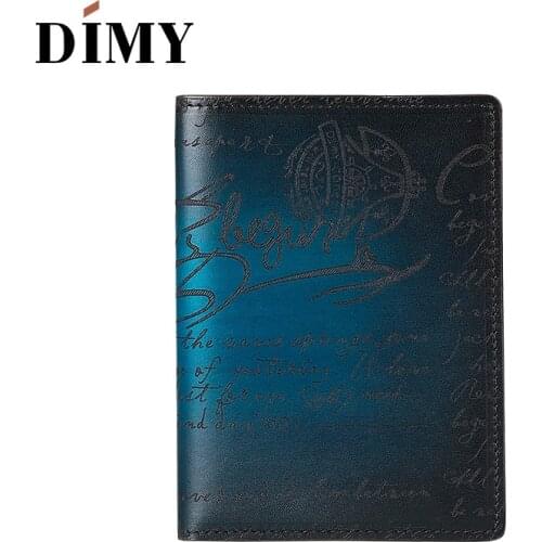 Dimy Patina Genuine Leather Passport Covers Holder Bank Card Holder