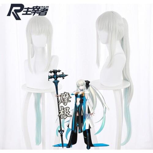 Game Fate/Grand Order Cosplay Halloween Morgan Cosplay Wig Fate/Grand Order Morgan Cosplay Hair