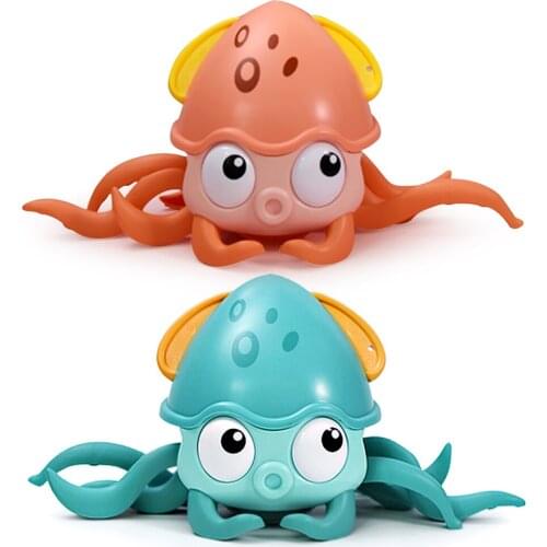 DIY Cute Amphibious Movable Pet Bath Pool Toys Baby Bath Gifts Indoor Outdoor Universal Walking Octopus Floating Toy for Kids