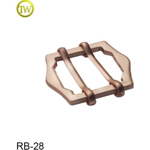 RB28 custom misty gold slider buckle metal buckle for garment decoration