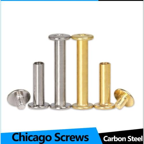 Recipes Leather Bag Belt Photo Scrapbook Album Account Book Chicago Spacing Screws Nail Rivet Bolt Carbon Steel M5