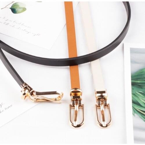 New Fashion Women Waist Thin Belt Leather Trouser Jeans Solid Adjustable Belts Students Casual Pin Buckles Belt