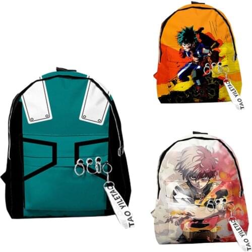 Anime My Hero Academia Cosplay Backpack High Quality Canvas Student Schoolbag Unisex Laptop Sports Travel Bags