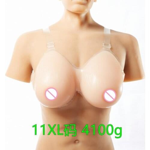 Silicone Fake False Breast crossdresser silicone breast form silicone breast chest prosthesis 4100g (EE/F/FF)CupFree shipping