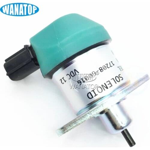 12V Fuel Shut Off Stop Solenoid 17208-60016 For Kubota Tractor V1505 V1305 D1105 D1005 D905