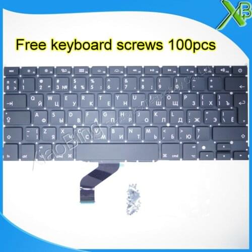 Brand New For MacBook Pro Retina 13.3" A1425 RU Russian keyboard+100pcs keyboard screws 2012 Year