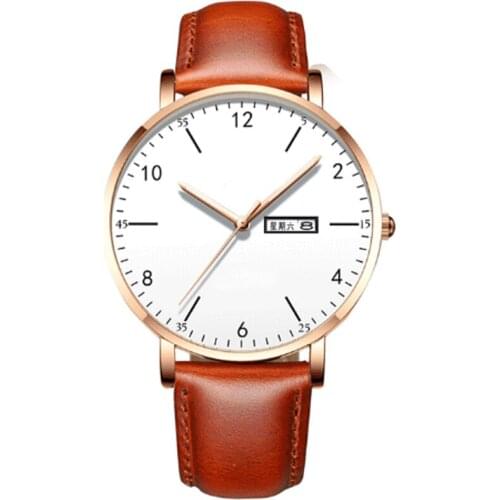 UMQ Men's Watch With Leather Strap