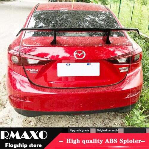 For Mazda3 Axela Sedan Universal TF Spoiler 2006-2018 Mazda 3 Spoiler ABS plastic Material Car Rear Wing Color Rear Spoiler