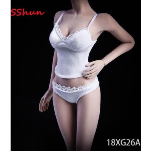 VSTOYS 18XG26 1/6 Girls Camisole Underwear Female Soldier Doll Coated Body Clothing Model For 12'' Action Figure Body DIY