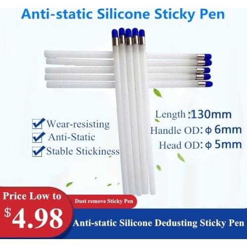 Factory Supply Reusable Cleanroom Work Mini Silicone Cleaning Sticky Pen for Dust Remove High Stickiness Anti-Static DCR Tools
