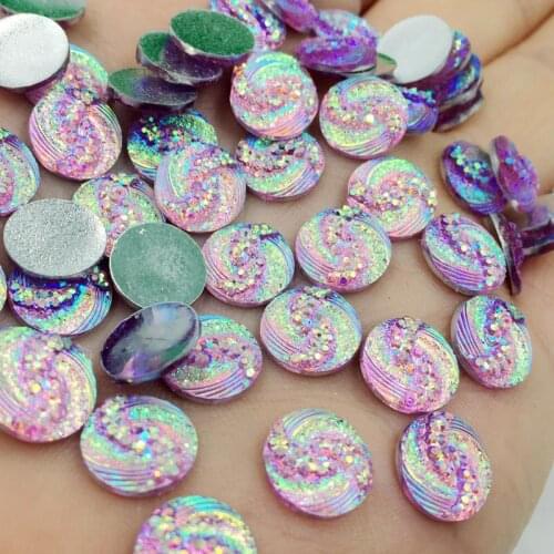 100pcs 10mm flatback Resin Rhinestones Crystal clothing crafts Accessories -A59
