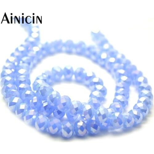 20 Strands Transparency Pink Color Faceted Glass Crystal DIY Jewelry Making Beads 16'' Strand Loose Beads