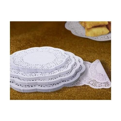 280pc(4.5' 140pc+5.5'140pc) White Paper Lace Doilies Placemat Craft Doyleys Wedding Christmas Tableware Decoration Free Shipping