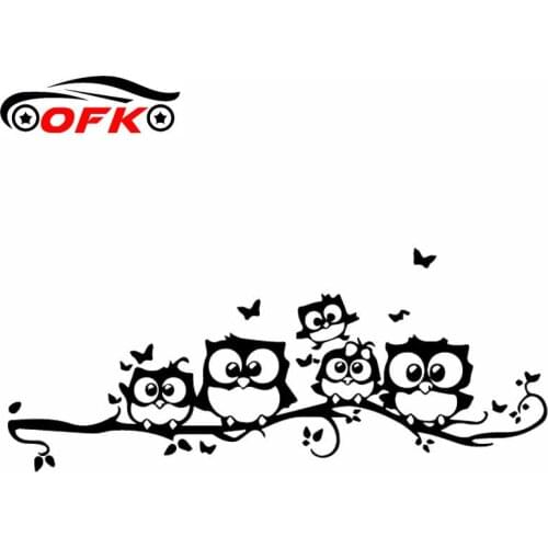 Car Stickers Decor Motorcycle Decals Owl Butterfly Decorative Accessories Creative Sunscreen Waterproof PVC,19cm*8cm