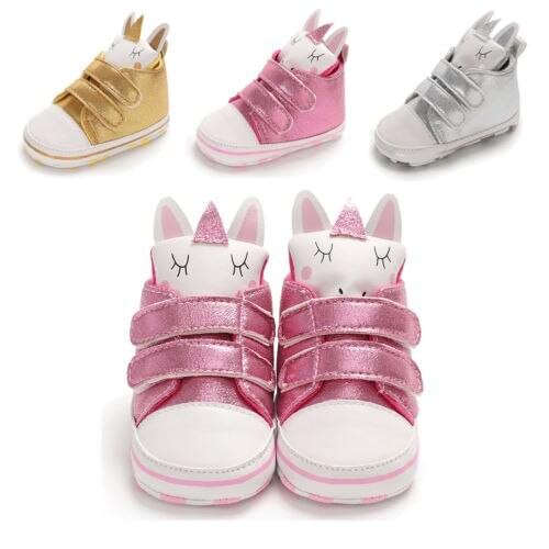 Infant Baby Boys Girls Soft Sole Crib Newborn Non-slip Shoes Sneaker Size 0-18 Months