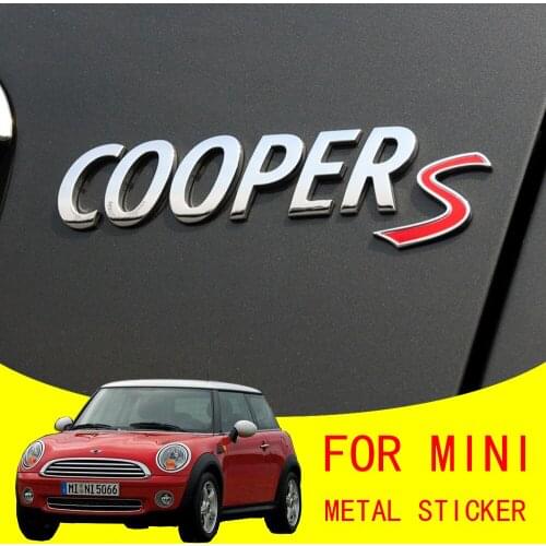 For MINI Cooper S R55 R56 R60 R61 F54 F55 F56 F60 Countryman Decoration Accessories 3D Metal Car Stickers Rear Trunk Tail Emblem