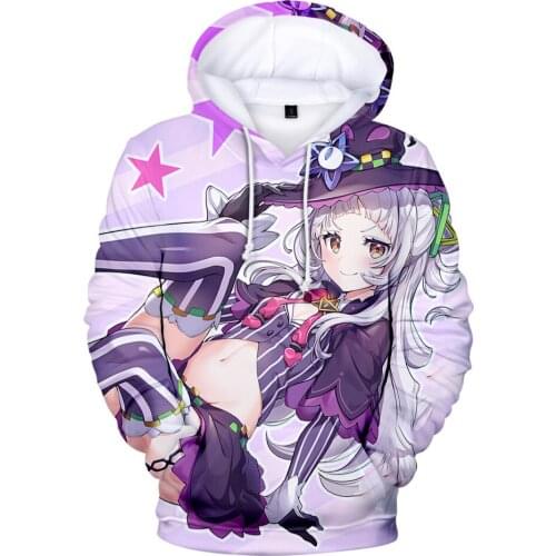 HOLOLIVE VTuber Murasaki Shion 3D Print Fashion Fall Winer Suit Hoodies Sportswear Hooded Youthful Kawaii Women/Men The hooded