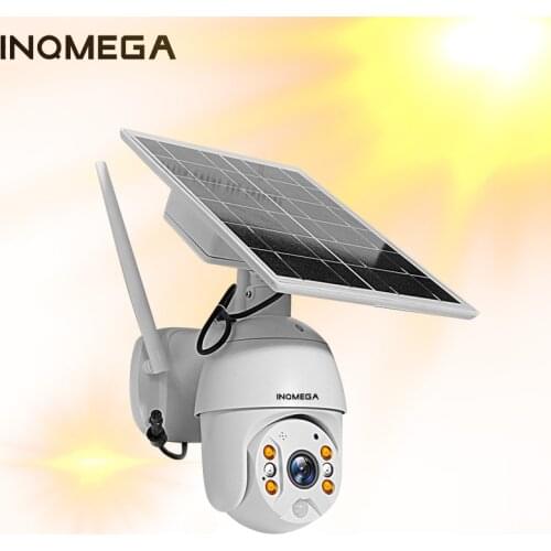 INQMEGA IP Camera Solar Power Panel PTZ Dome WiFi 1080P Outdoor Wireless Security Camera PIR Motion Detection Surveillance CCTV