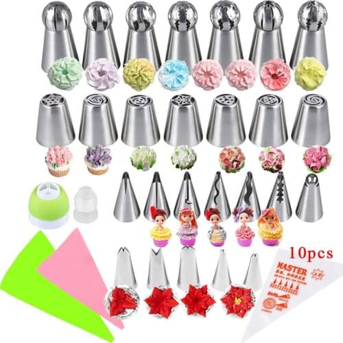 Leaf Torch Russian Tulip Icing Piping Nozzles Cream Tips Stainless Steel Pastry Nozzles Confectionery Tool Baking Pastry Bag