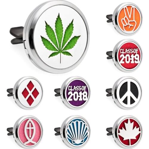 Shell Class of Essential Oil Perfume Car Diffuser 30mm Magnetic Open Locket 10pcs Pads Free