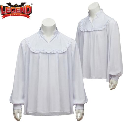 Cosplay legend Howls Moving Castle Costume Howl White Long Sleeves Shirt Custom Made H001