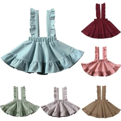Ruffle Baby Girls Summer Party Dress Princess CrissCross Skirt Kid Dress Clothes