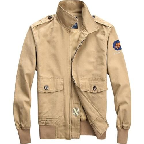 Men Fashion Jacket Autumn Winter Casual Slim High Quality Brand Design Stand Collar Tooling Male Multi-pocket Wild Retro Jacket