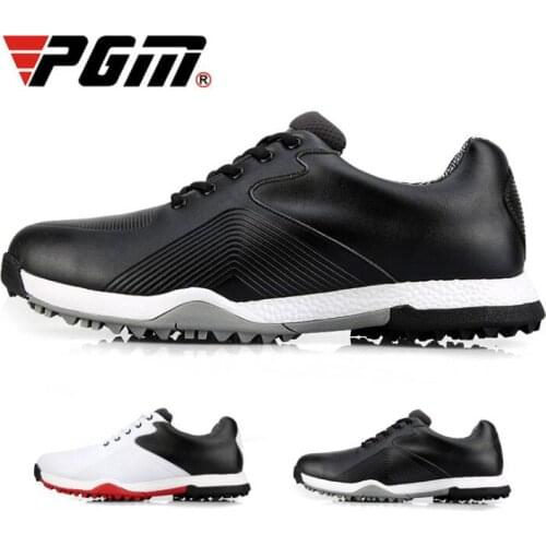 PGM Men Waterproof Golf Shoes Breathable Shock Absorption Training Sneakers Male Skidproof Athletic Shoes High Quality D0756