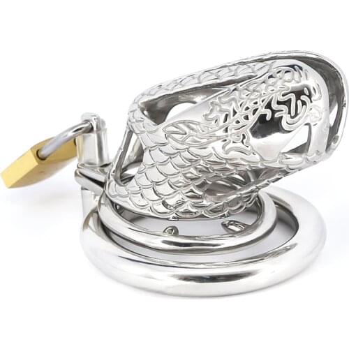 Stainless Steel Male Chastity Cage Cock Cage Glans Lock Ring Penis Sleeve Delay Ejaculation BDSM Sex Toys For Men