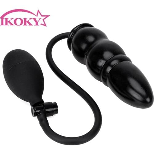 IKOKY Anal Dilator With Pump Expandable Butt Plug Inflatable Anal Plug Sex Toys for Women Men Adult Products Massager
