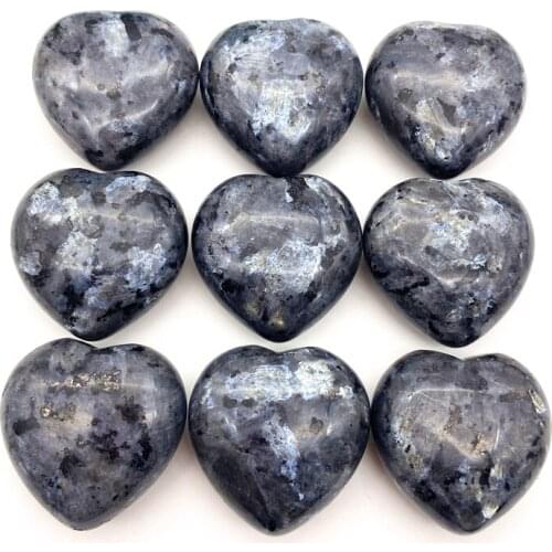 NEW 1pc Natural Labradorite Larvikite Heart-shaped Raw Quartz Crystal Healing Specimen Natural Stones and crystals