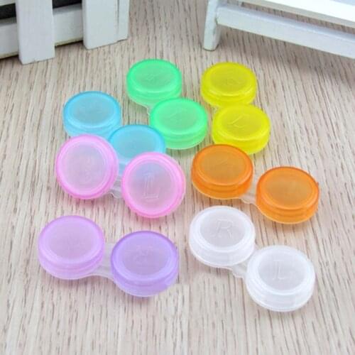 Wholesale 100pcs/lot Glasses Cosmetic Contact Lenses Box Contact Lens Case for Eyes Care Kit Holder Container