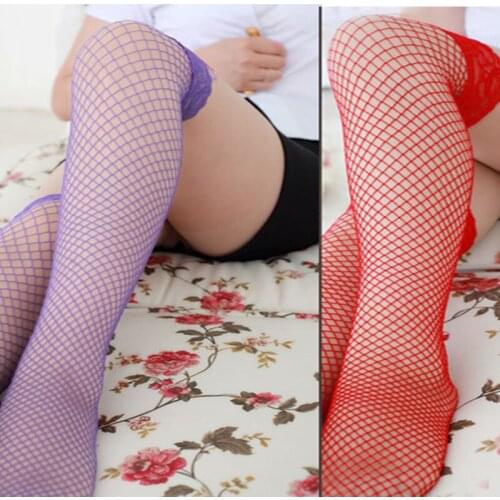 Sexy Stockings Underwear Long Tube Stockings Hollow Lace Over The Knee Fishing Sexy Underwear Fishnet Stockings Nylon Pantyhose