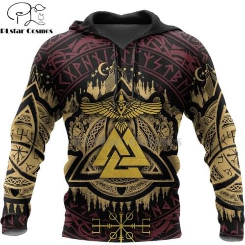 PLstar Cosmos Viking Warrior Tattoo New Fashion Tracksuit casual 3D Print Zipper/Hoodie/Sweatshirt/Jacket/Mens Women style-62
