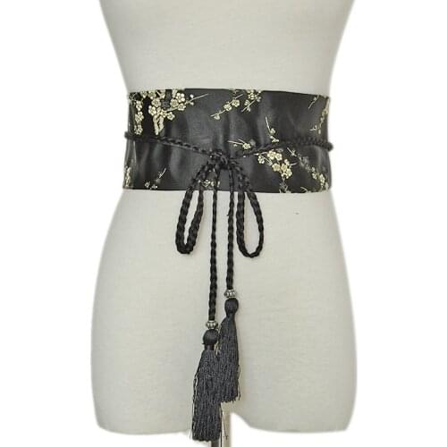 6 Colors New Kimono Belt for Women Japanese Haori Dress Belt Girl Harajuku High Waist Wave Bandage Sexy Girdle Printed 230Cm