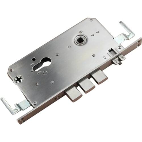 RML-22 Stainless steel security wooden door bedroom indoor 3 points tongue mortise shackles Sliding door frame lock body