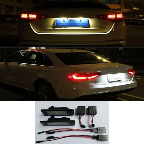 No Error 24-SMD LED License Plate Light For Audi A1 A4 A6 C7 A7 Q5 RS5 TTRS