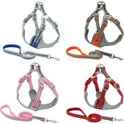 Dog Harness Reflective No Pull Dog Harness Leash Set Adjustable Dog Training Lead Set For Small Medium Large Dogs