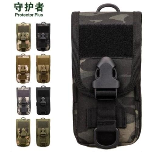 Tactical Molle EDC Pouch (5 PCS) Protector Plus A021 Camouflage Nylon Military Belt Pouch 5.8" Mobile Pack Outdoor Sports Bag