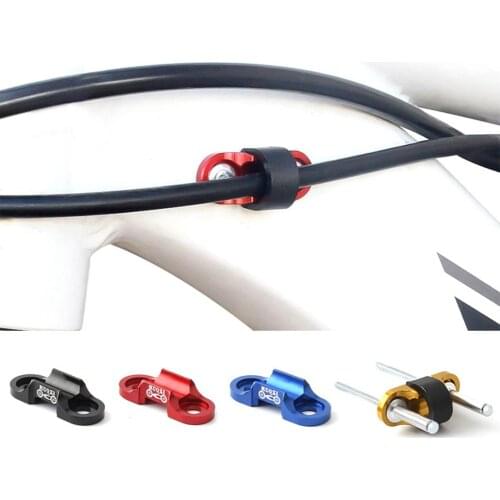 Bicycle Brake Cable Line Pipe Buckle CNC Base For MTB Road Bike Fixie Gear Brake Cable Clamp Organizer Conduit Fixing Clamp