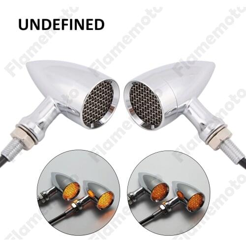 Motorcycle Parts Mesh Lens Bullet Style LED Turn Signal Lights Brake Light Smoke For Harley Dyna Chopper Bobber Cafe Racer