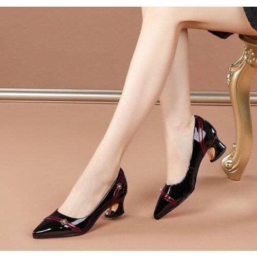 Womens shoes mixed color ankle wrapped high-heeled shoes pointed high-heeled shoes fashionable sexy womens shoes